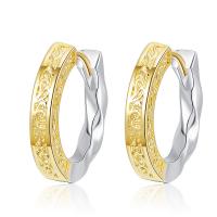 Brass Huggie Hoop Earring plated fashion jewelry & for woman 16mm Sold By Pair