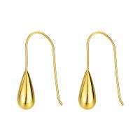 925 Sterling Silver Drop Earring, Teardrop, plated, fashion jewelry & for woman, more colors for choice, 11mm, Sold By Pair