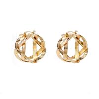 Brass Leverback Earring gold color plated fashion jewelry & for woman nickel lead & cadmium free 30mm Sold By Pair