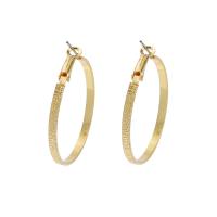 Iron Earring gold color plated fashion jewelry & for woman nickel lead & cadmium free 35mm Sold By Pair