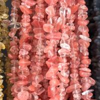 Naturliga Quartz smycken pärlor, Cherry Quartz, Nuggets, polerad, DIY, körsbär kvarts, 5x8mm, Såld Per Ca 80 cm Strand