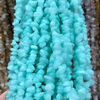 Perles amazonite, pepite, poli, DIY, blue ciel, 5x8mm, Vendu par Environ 80 cm brin