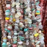 Grânulos de gemstone jóias, misto de pedras semi-preciosas, Pepitas, polido, DIY, cores misturadas, 5x8mm, vendido para Aprox 80 cm Strand