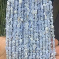 Naturliga Lila Agate Pärlor, Nuggets, polerad, DIY, holländare blå, 3x5mm, Såld Per Ca 40 cm Strand