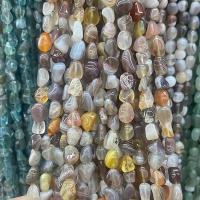 Perle agate Botswana naturelle, pepite, poli, DIY, couleurs mélangées, 5x9mm, Vendu par Environ 40 cm brin