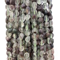 Quartz naturel bijoux perles, Quartz Phantom Vert, pepite, poli, DIY, vert, 5x9mm, Vendu par Environ 40 cm brin