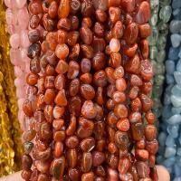 Grânulos de ágata vermelha natural, Ágata vermelha, Pepitas, polido, DIY, vermelho, 5x9mm, vendido para Aprox 40 cm Strand