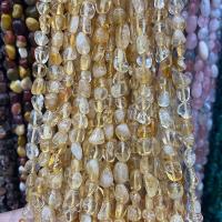 Naturlig Citrin pärlor, Nuggets, polerad, DIY, gul, 5x9mm, Såld Per Ca 40 cm Strand