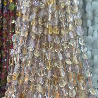 Quartz naturel bijoux perles, Ametrine, pepite, poli, DIY, couleurs mélangées, 5x9mm, Vendu par Environ 40 cm brin