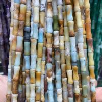 Amazonit Perlen, poliert, DIY, gemischte Farben, 5x12mm, verkauft per ca. 40 cm Strang