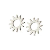 Stainless Steel Stud Earrings 304 Stainless Steel Sun Vacuum Ion Plating fashion jewelry & for woman & hollow Sold By Pair