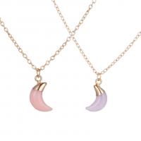 Resin Necklace with Zinc Alloy with 1.96inch extender chain Moon handmade fashion jewelry & for woman Length Approx 15.74 Inch Sold By PC