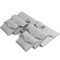 Zip Lock Bag, Mikrovlákno PU, Přenosné & různé velikosti pro výběr, stříbrno-šedá, Prodáno By PC