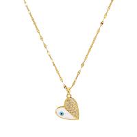 Brass Necklace with 2.36inch extender chain Heart gold color plated for woman & enamel & with rhinestone golden nickel lead & cadmium free Sold Per Approx 15.75 Inch Strand