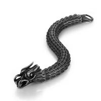 Stainless Steel Jewelry Bracelet 316L Stainless Steel Dragon & for man & blacken black 15.20mm Sold By PC