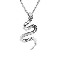 Stainless Steel Animal Pendants, 316L Stainless Steel, Snake, polished, DIY & for man, original color, 28x54mm, Sold By PC