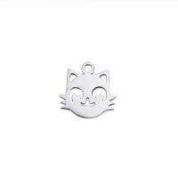 Stainless Steel Animal Pendants 304 Stainless Steel Cat Vacuum Ion Plating fashion jewelry & DIY Sold By PC