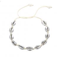 Muschel Halskette, handgemacht, Länge Einstellbar & Modeschmuck & unisex, keine, Länge ca. 38-55 cm, verkauft von PC