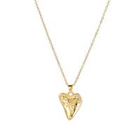 Collar de Latón, aleación de zinc, con 2.36inch extender cadena, Corazón, chapado en oro KC, Joyería & para mujer & con diamantes de imitación, dorado, libre de níquel, plomo & cadmio, 26x18mm, Vendido para aproximado 15.75 Inch Sarta