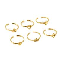 Edelstahl Ringe, 304 Edelstahl, 18K vergoldet, Modeschmuck & verschiedene Stile für Wahl & für Frau, goldfarben, verkauft von PC