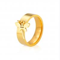 Stainless Steel Finger Ring 201 Stainless Steel Dragonfly Vacuum Ion Plating & for woman Sold By PC