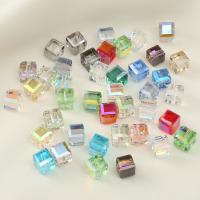 Abalorios de Cristal, Cuentas de vidrio, Cuadrado, Bricolaje, más colores para la opción, 8mm, 50PCs/Bolsa, Vendido por Bolsa