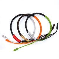 Polyester Cord Bracelet, fashion jewelry & Unisex, more colors for choice, Length:Approx 7-10.2 Inch, Sold By PC