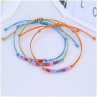 Seedbead Bracelet, with Wax Cord, fashion jewelry & for woman, more colors for choice, Length:Approx 5.5-12.6 Inch, Sold By PC
