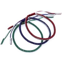 cordón poliéster Pulsera, estilo popular & unisexo, más colores para la opción, 5mm, longitud:aproximado 7-10.2 Inch, Vendido por UD