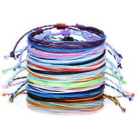 corde de cire bracelet, Style bohème & unisexe, plus de couleurs à choisir, Longueur:Environ 6.3-11.8 pouce, Vendu par PC