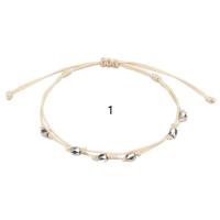 Fashion Create Wax Cord Bracelets Zinc Alloy with Wax Cord fashion jewelry & for woman Length Approx 5.9-11.8 Inch Sold By PC