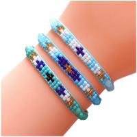 Seedbead Bracelet, with Wax Cord & Crystal, Bohemian style & for woman, more colors for choice, Length:Approx 5.5-10.2 Inch, Sold By PC