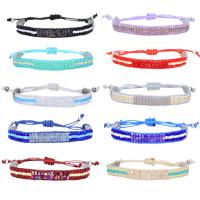 cristal bracelet, avec Seedbead & corde de cire, bijoux de mode & unisexe, plus de couleurs à choisir, Longueur:Environ 5.5-11 pouce, Vendu par PC