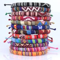 Cotton Bracelet, with Wax Cord, Bohemian style & Unisex & braided, more colors for choice, Length:Approx 5.9-11.8 Inch, Sold By PC