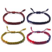 Fibre de polyester bracelet, style folk & unisexe & tressé, plus de couleurs à choisir, Longueur:Environ 5.5-11 pouce, Vendu par PC