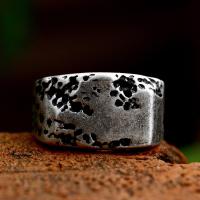 Titanium Steel Finger Ring, Antique finish, vintage & different size for choice & for man, US Ring Size:7-13, Sold By PC