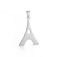 Jóias Pingentes de aço inoxidável, Aço inoxidável 304, Torre Eiffel, joias de moda & DIY, Mais cores pare escolha, 20x28mm, vendido por PC