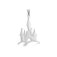 Stainless Steel Pendants 304 Stainless Steel Castle Vacuum Ion Plating fashion jewelry & DIY Sold By PC