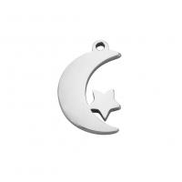 Stainless Steel Pendants 304 Stainless Steel Moon and Star Vacuum Ion Plating fashion jewelry & DIY Sold By PC