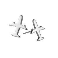 Stainless Steel Stud Earrings 304 Stainless Steel Airplane fashion jewelry & for woman original color Sold By Pair