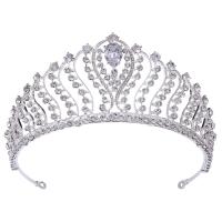 Bridal Tiaras, Tibetan Style, with Plastic Pearl, micro pave cubic zirconia & for woman & with rhinestone, nickel, lead & cadmium free, Inner Diameter:Approx 160mm, Sold By PC