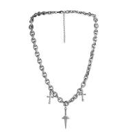 Stainless Steel Jewelry Necklace, 304 Stainless Steel, with 1.97inch extender chain, polished, fashion jewelry & for man, 15x35mm, Sold Per Approx 20.47 Inch Strand