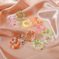 Akrylowy pierścień palca, Akryl, biżuteria moda & różne wzory do wyboru & dla kobiety, 20mm, sprzedane przez PC