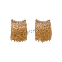 Fashion Fringe Earrings, Brass, real gold plated, fashion jewelry & for woman, nickel, lead & cadmium free, 20x32mm, Sold By Pair