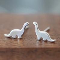 Brass Stud Earring, Dinosaur, plated, fashion jewelry & for woman, more colors for choice, nickel, lead & cadmium free, 9mm, Sold By Pair