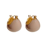 Brass Leverback Earring real gold plated fashion jewelry & for woman & enamel nickel lead & cadmium free Sold By Pair