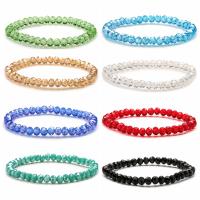 Bracelets de cristal, avec laiton, Placage, bijoux de mode & avec strass, plus de couleurs à choisir, protéger l'environnement, sans nickel, plomb et cadmium, 6mm, Longueur:18.5 cm, Vendu par PC