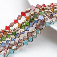 Kristall-Perlen, Kristall, vierblättriges Kleeblatt, goldfarben plattiert, DIY, mehrere Farben vorhanden, 10mm, 27PCs/Strang, verkauft von Strang