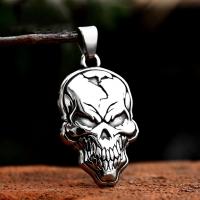 Stainless Steel Skull Pendants 304 Stainless Steel polished vintage & DIY original color Sold By PC