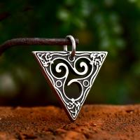 Stainless Steel Pendants 304 Stainless Steel Triangle polished vintage & DIY original color Sold By PC
